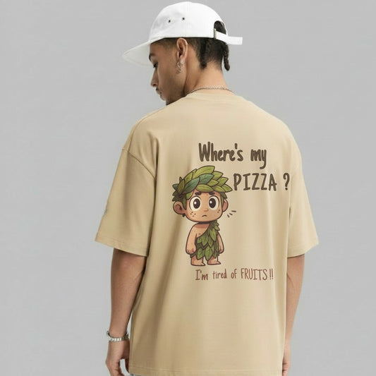 CAVEMAN CRAVE 🍕 wizartix T-shirt | Oversized Fit