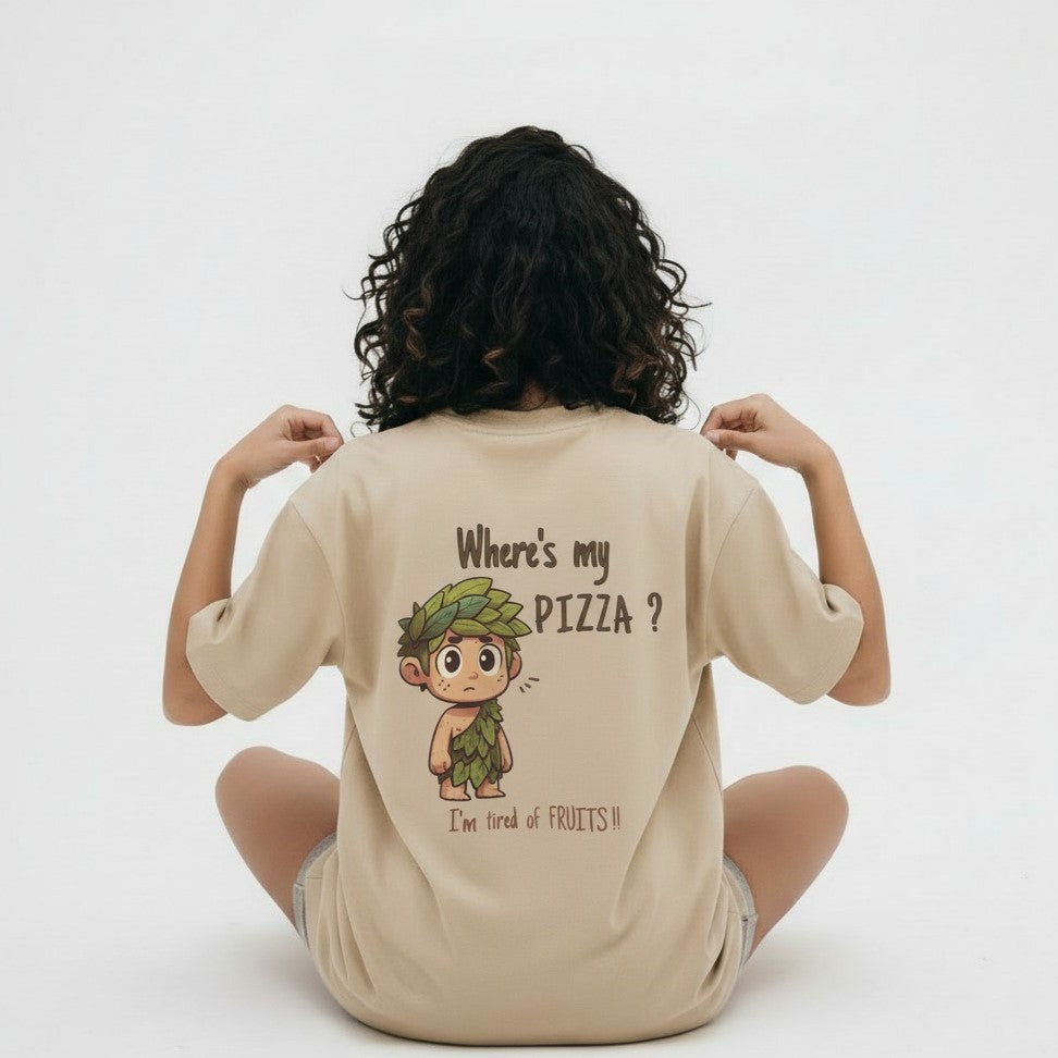 CAVEMAN CRAVE 🍕 wizartix T-shirt | Oversized Fit