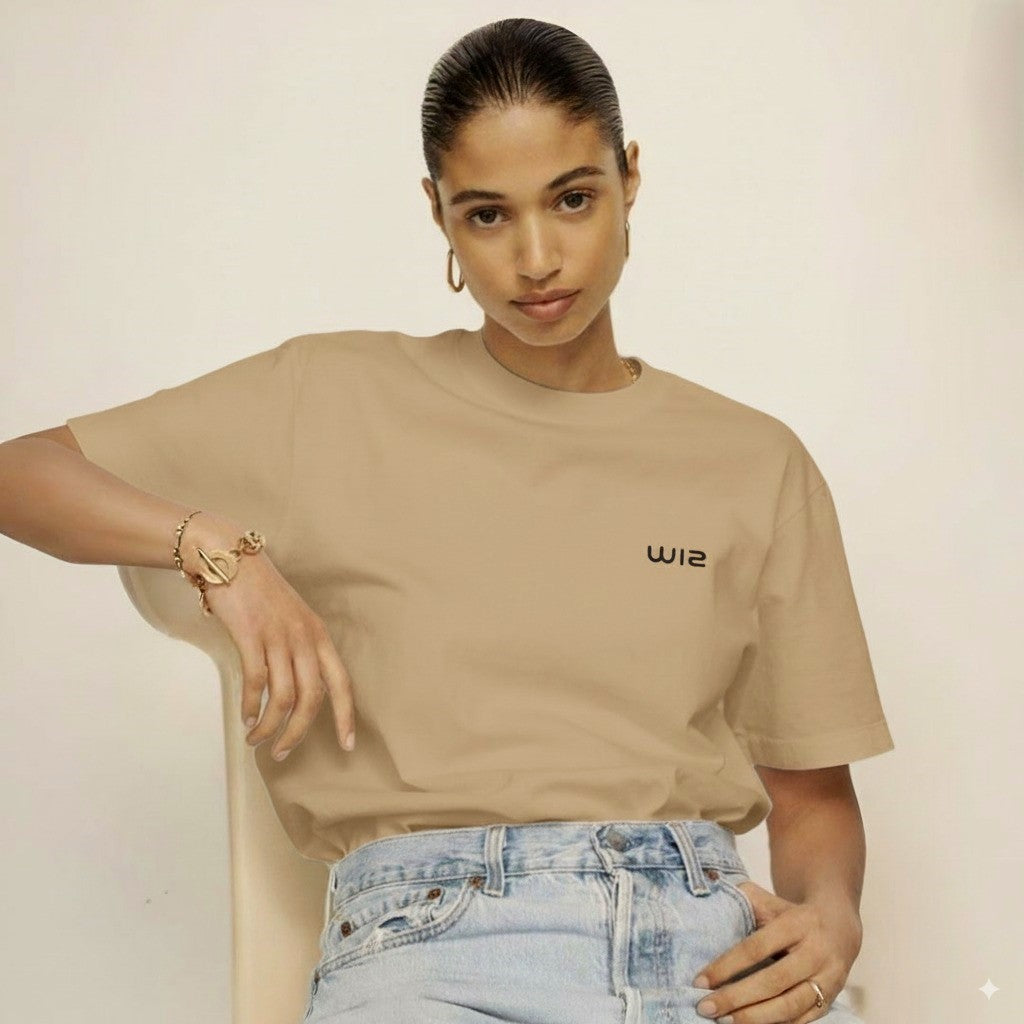 DRAGON CODE 🐉 wizartix T-shirt (Beige) | Oversized Fit