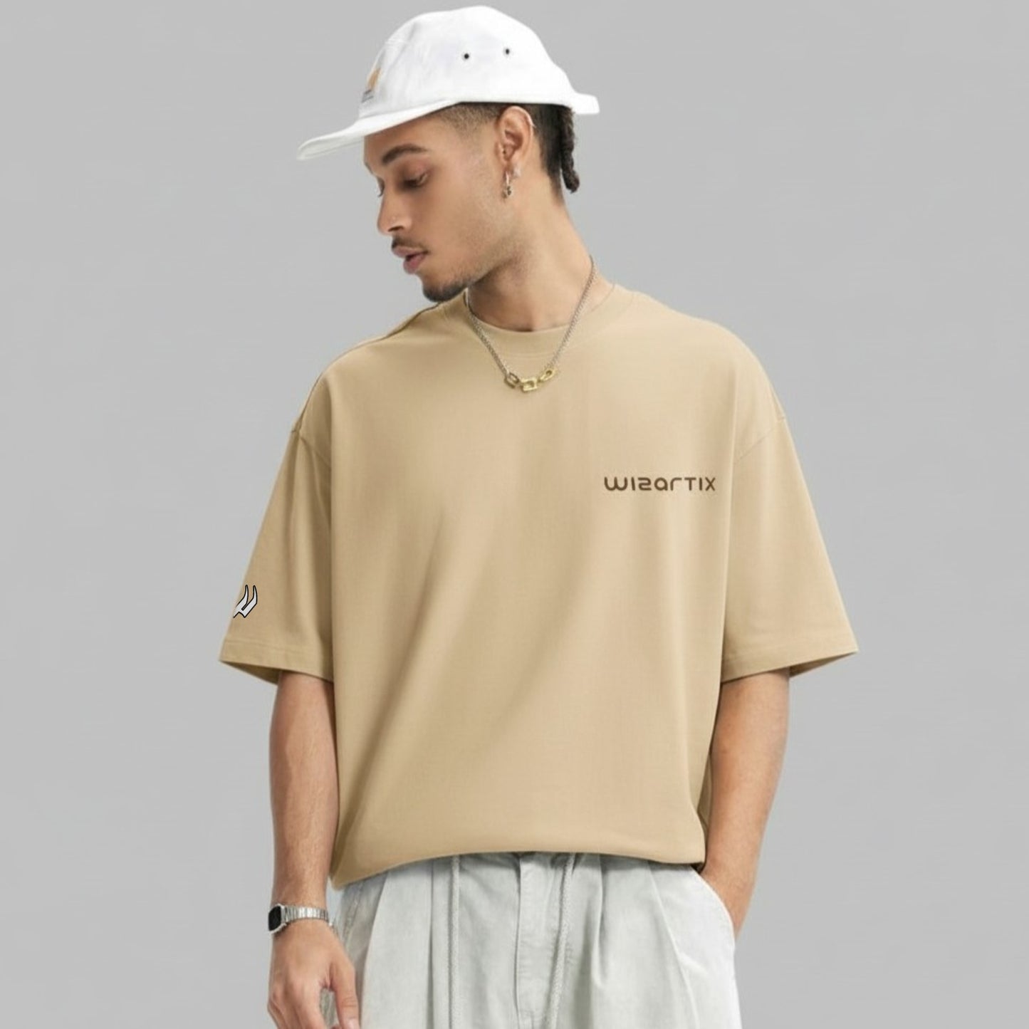 CAVEMAN CRAVE 🍕 wizartix T-shirt | Oversized Fit